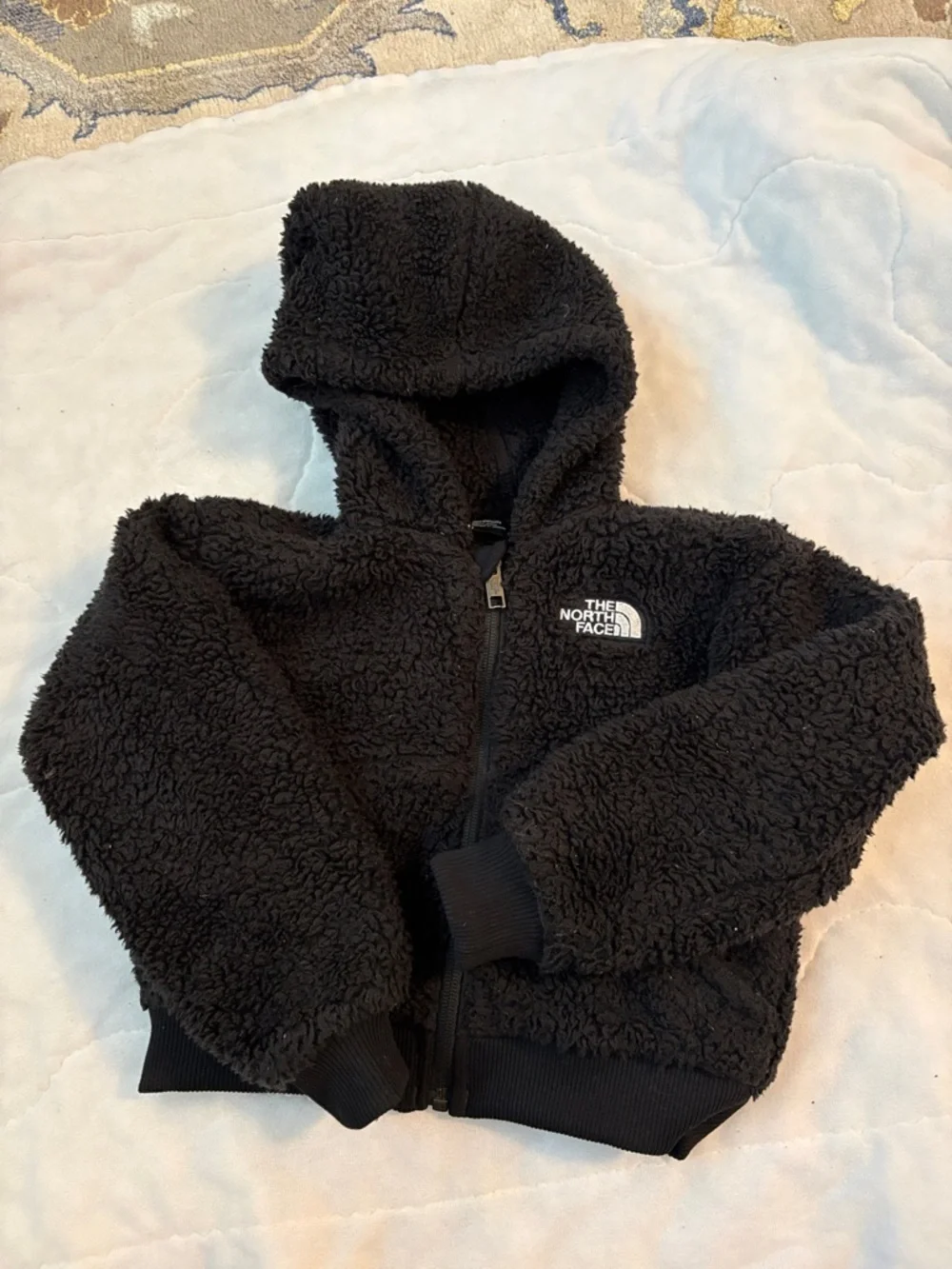 The North Face Black Sherpa Hoodie - Cozy Zip-Up kids 3T